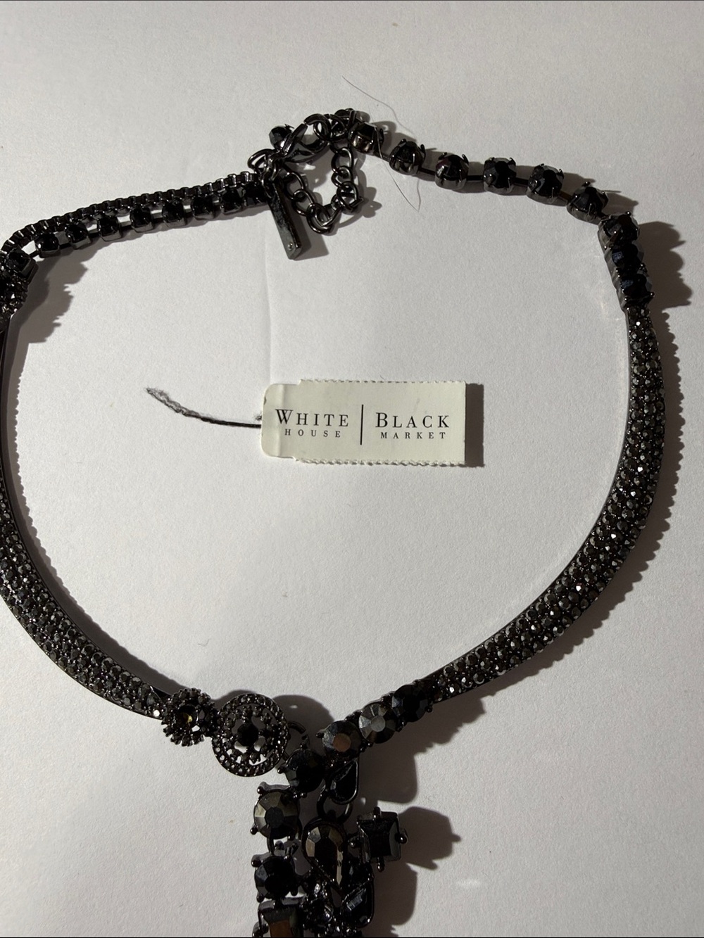 White House Black Market Black Multi-Strand Tassel Necklace